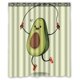 thumbnail image 1 of Cortina de ducha impermeable ABPHQTO personaje de dibujos animados aguacate 150x180 cm, 1 of 1