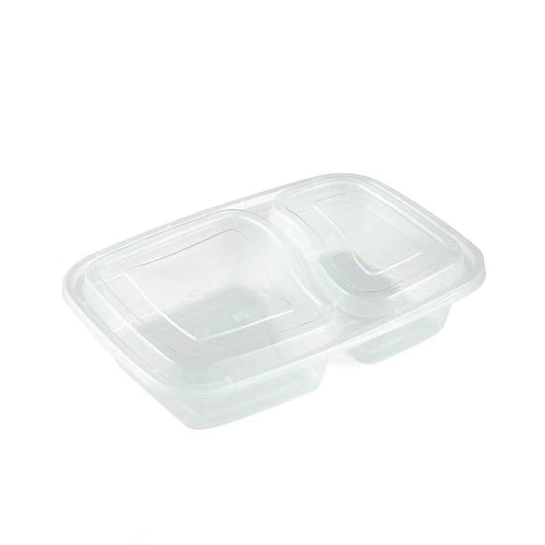 Naiovety Fiambrera segura para microondas de 20 piezas, sin fugas y sin olor Mostrada Transparente 800ml 20 piezas con tapa