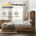 thumbnail image 6 of VanAcc Queen Size Wooden Platform Storage Bed Frame with 51.2" Wood Bookcase Headboard(Rustic Brown), 6 of 7