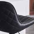 thumbnail image 6 of YOUNIKE Black Bar Stools Set of 2 PU Leather Soft Cushion Adjustable Swivel Counter Bar Stools, 6 of 10