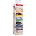 thumbnail image 1 of Organizador de ropa semanal de 6 estantes, armario colgante con 6 bolsillos laterales de malla, estante de almacenamiento plegable para dormitorio, organizador de ropa de lunes a sábado, 1 of 6