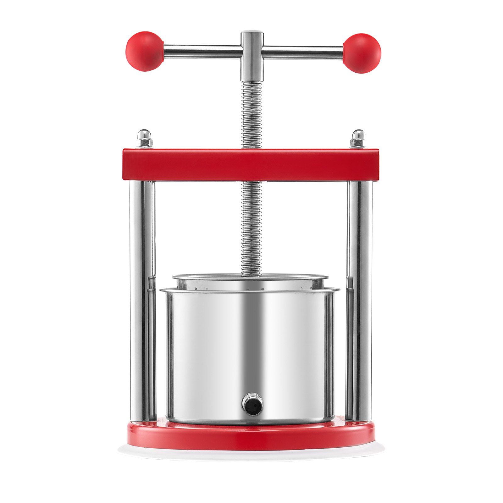 6L Stainless Steel Wine Press Kit – Hand-Operated Fruit Juicer for Homemade Winemaking