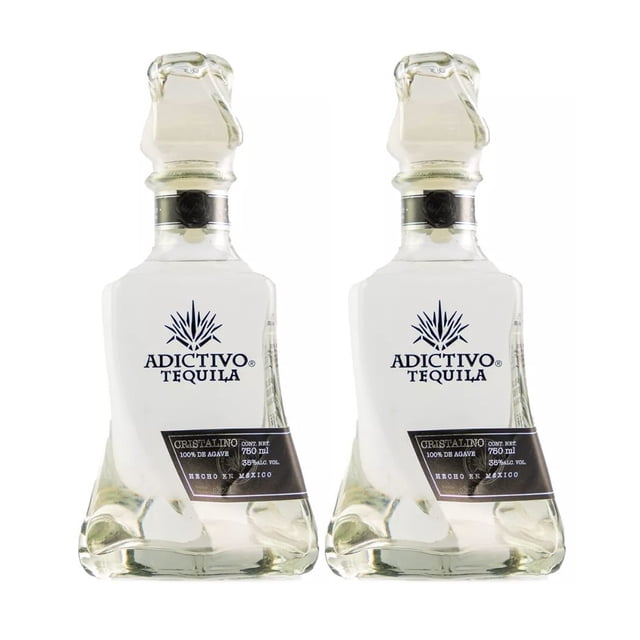 Duo Pack Tequila Adictivo Reposado Cristalino 750 Ml Adictivo Tequila Reposado Cristalino