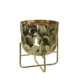 thumbnail image 5 of Sagebrook Home Set Of 2 Metal 12/15" Hammered Planter, Gold, Round, Iron, Glam, 15"H, Hammered, 5 of 9