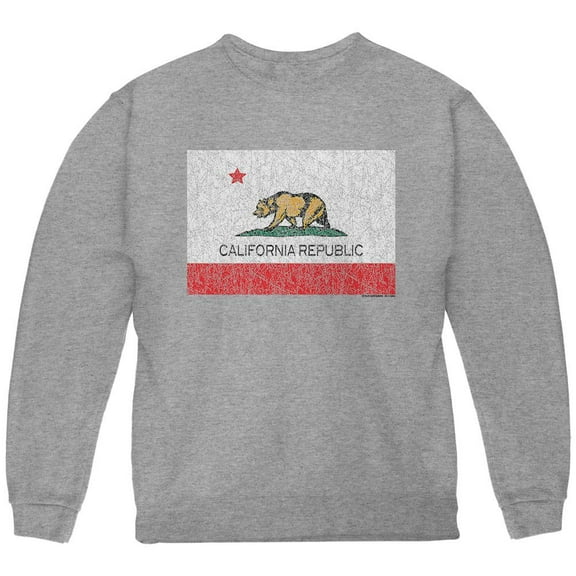 Bear California Republic Youth Sweatshirt Sport Grey YXL
