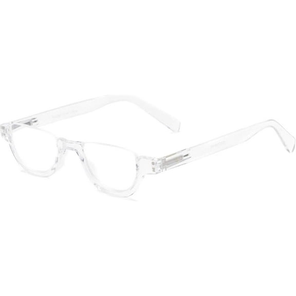 The Colorful Semi-Rimless Half Reader Reading Glasses, 2.00 Clear