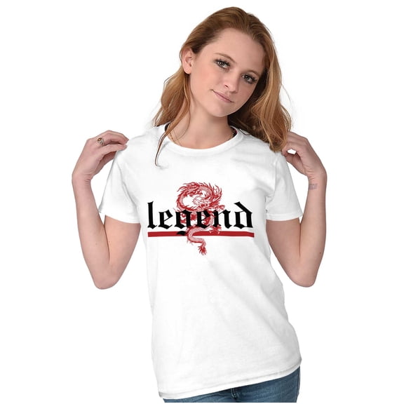 Traditional Chinese Dragon Legend Womens Slim Fit Graphic Tee Brisco Brands S