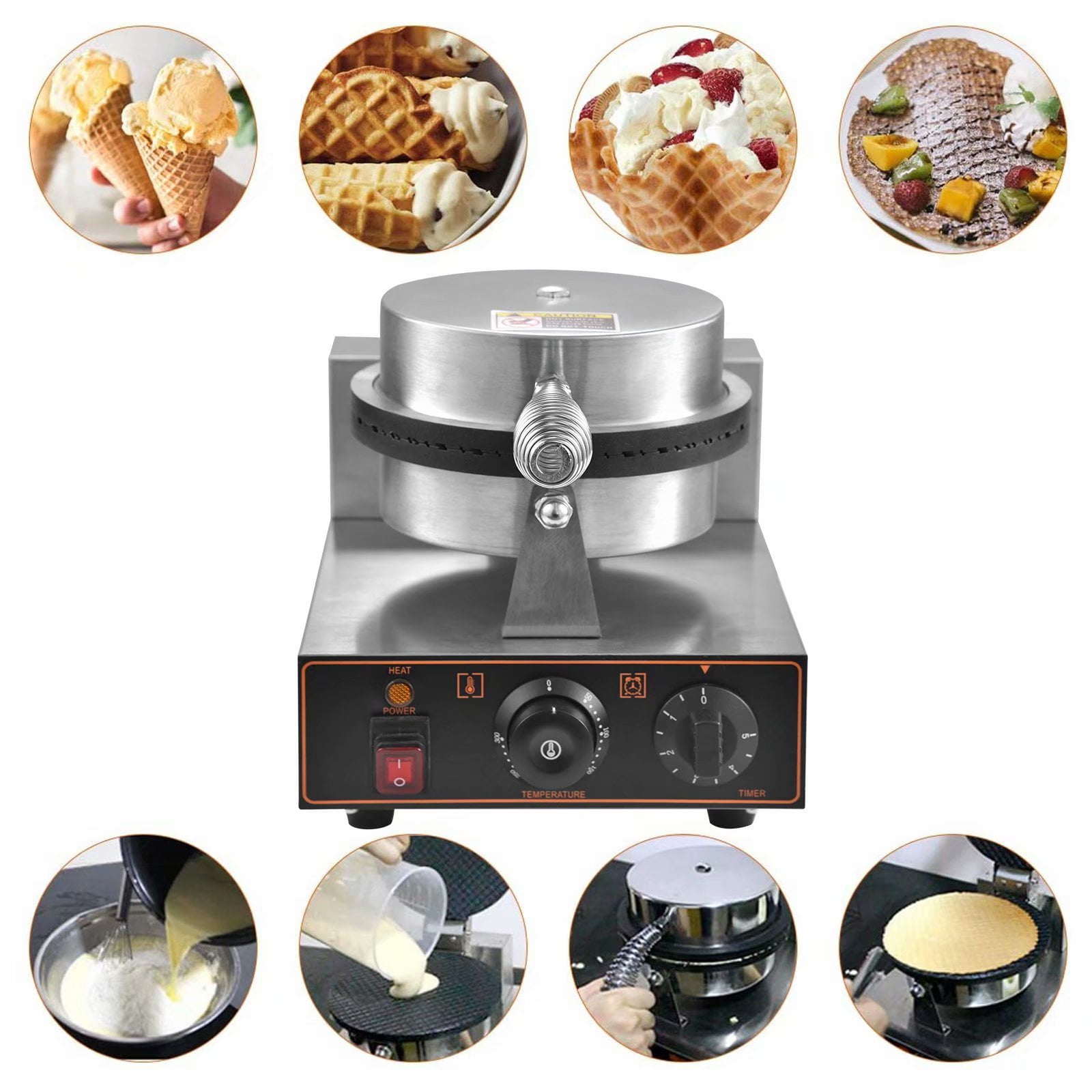 commercial ice cream waffle cone maker