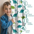 thumbnail image 3 of Blackout Kids Curtains,White Dinosaurs Silhouette Pattern Childrens Insulated Curtains Set Of 2,Bedroom Essentials,Toddler Room Decor 52"x84", 3 of 5
