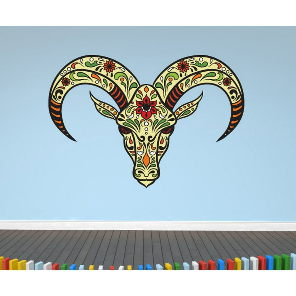 Sugar Skull Animal Goat Wall Decal Vinyl Sticker Car Sticker