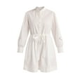 thumbnail image 5 of Free Assembly Women’s Cotton Tie Front Mini Dress with Long Sleeves, Sizes XS-XXXL, 5 of 5
