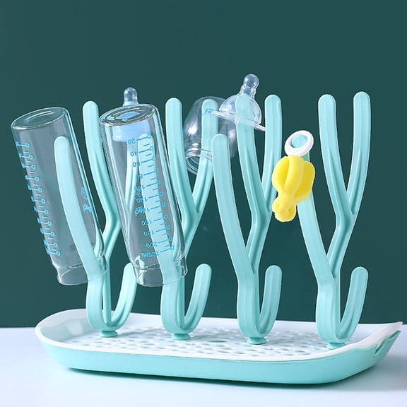 KAJNBN Baby Bottle Drying Rack Blue PP Parents Nursery Kitchen Use 1Pack 13In