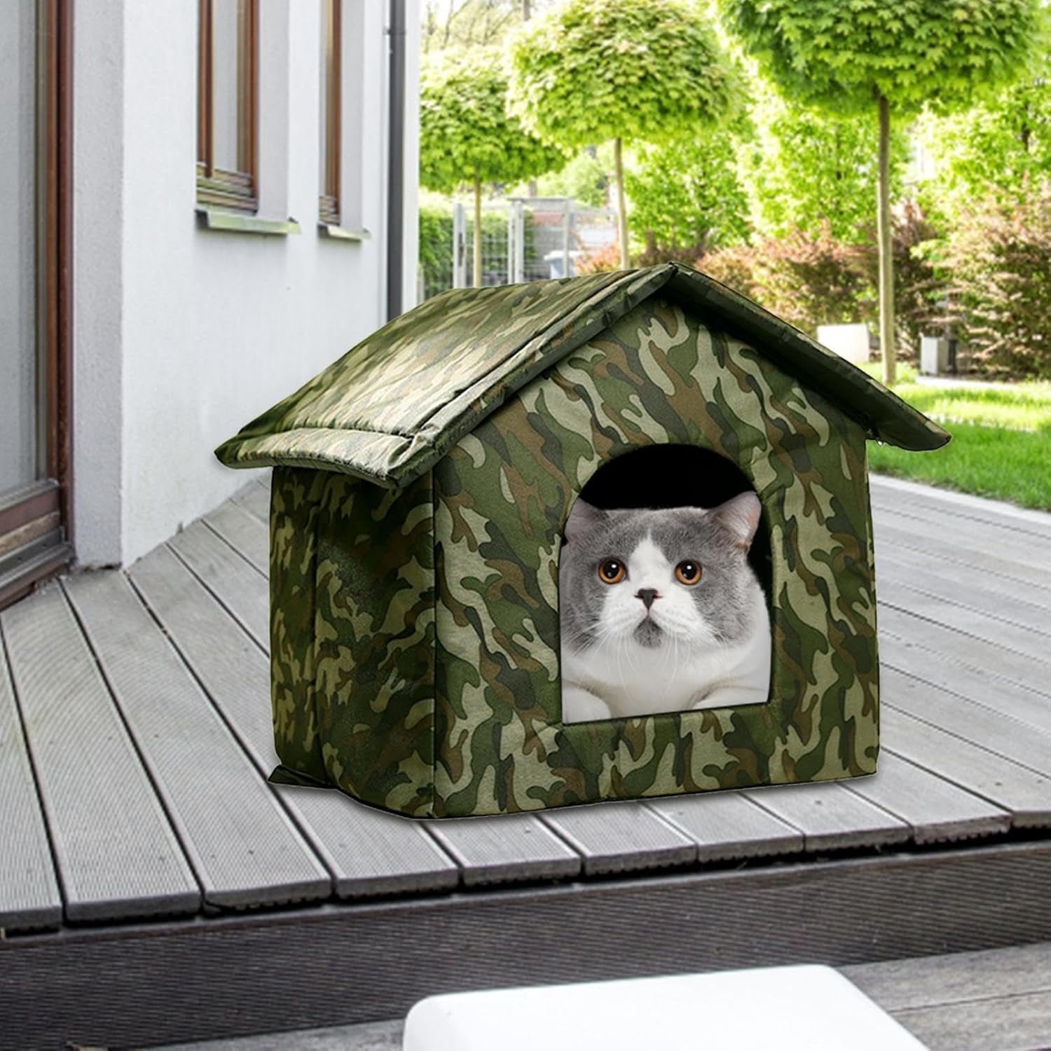 Lightweight Dog Bed – Folding Cat House, Canvas Pet Bed for Small Pets, Indoor Outdoor Use for Backyard, Camping, Beach