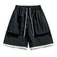 thumbnail image 2 of Antinious Men Solid Drawstring Elastic Waist Outdoor Style Beach Shorts, 2 of 5