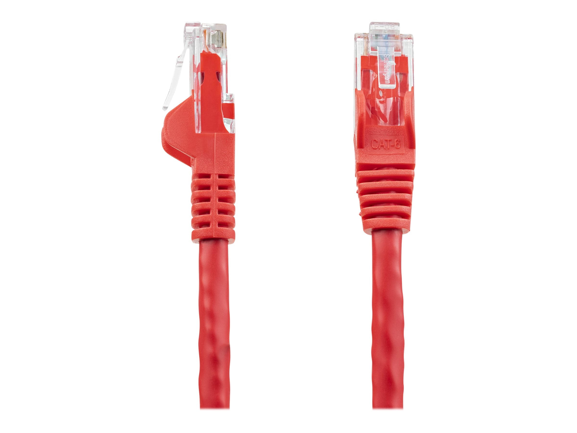 StarTech 50ft CAT6 Ethernet Cable - Red CAT 6 Gigabit Ethernet Wire -250Mhz 100W PoE RJ45 UTP Network Patch Cord Snagless with Strain Relief (N6PATCH50RD)