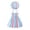 Multicolor, variant on Auroural Girls Summer Dress And Hat Sets Toddler Kids Girls Stripe Print Sundress Cute Sleeveless Dress And Hat Set