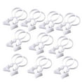 thumbnail image 4 of OUNONA 10Pcs White Shower Curtain Clips Easy Install Curtain Clasp for Drapes and Curtains, 4 of 8