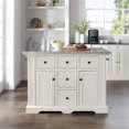 thumbnail image 2 of Crosley Julia Stainless Steel Top Kitchen Island in White, 2 of 11