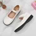 thumbnail image 4 of ATOGUTA Mary Jane Shoes for Girls White Ballet Flats Flats for Wedding Party School Uniform Shoes Cute Girls Mary Janes, 4 of 5