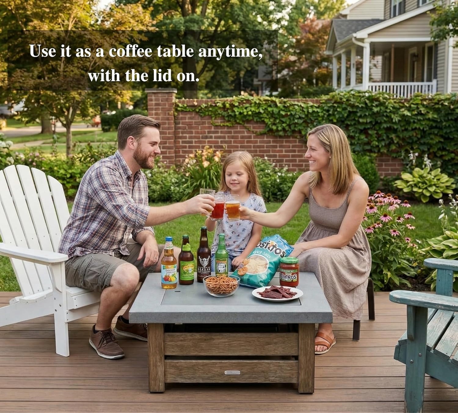 34" Wood Burning Fire Pit, Outdoor Fire Pit Table for  Backyard Garden, Large Square Fire Pit for Outside, Metal Firepit with Removable Lid, Mesh Cover, Poker