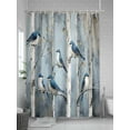 thumbnail image 5 of Branches Birds Long Shower Curtain Set, Waterproof Shower Curtains for Bathroom, Vintage Animal Modern Washable Fabric Cloth Bath Curtain for Bathtub Decoration with Hooks 72x84 Inches, 5 of 6