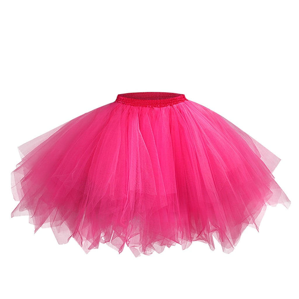 Women Tutu Skirts Layered Tulle Skirt Aline Ballet Bubble Princess