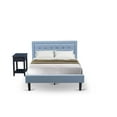 thumbnail image 2 of East West Furniture Fannin 2-piece Wood Full Bedroom Set in Denim Blue/Navy, 2 of 8