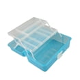 thumbnail image 1 of capas Box de almacenamiento plegable Caja de herramientas Multi compartimentos Case de herramientas de almacenamiento de contenedores para claro, 1 of 9