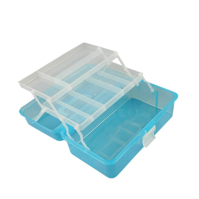 capas Box de almacenamiento plegable Caja de herramientas Multi compartimentos Case de herramientas de almacenamiento de contenedores para claro