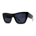 thumbnail image 4 of SA106 Womens Mod Oversize Cat Eye Goth Sunglasses All Black, 4 of 4