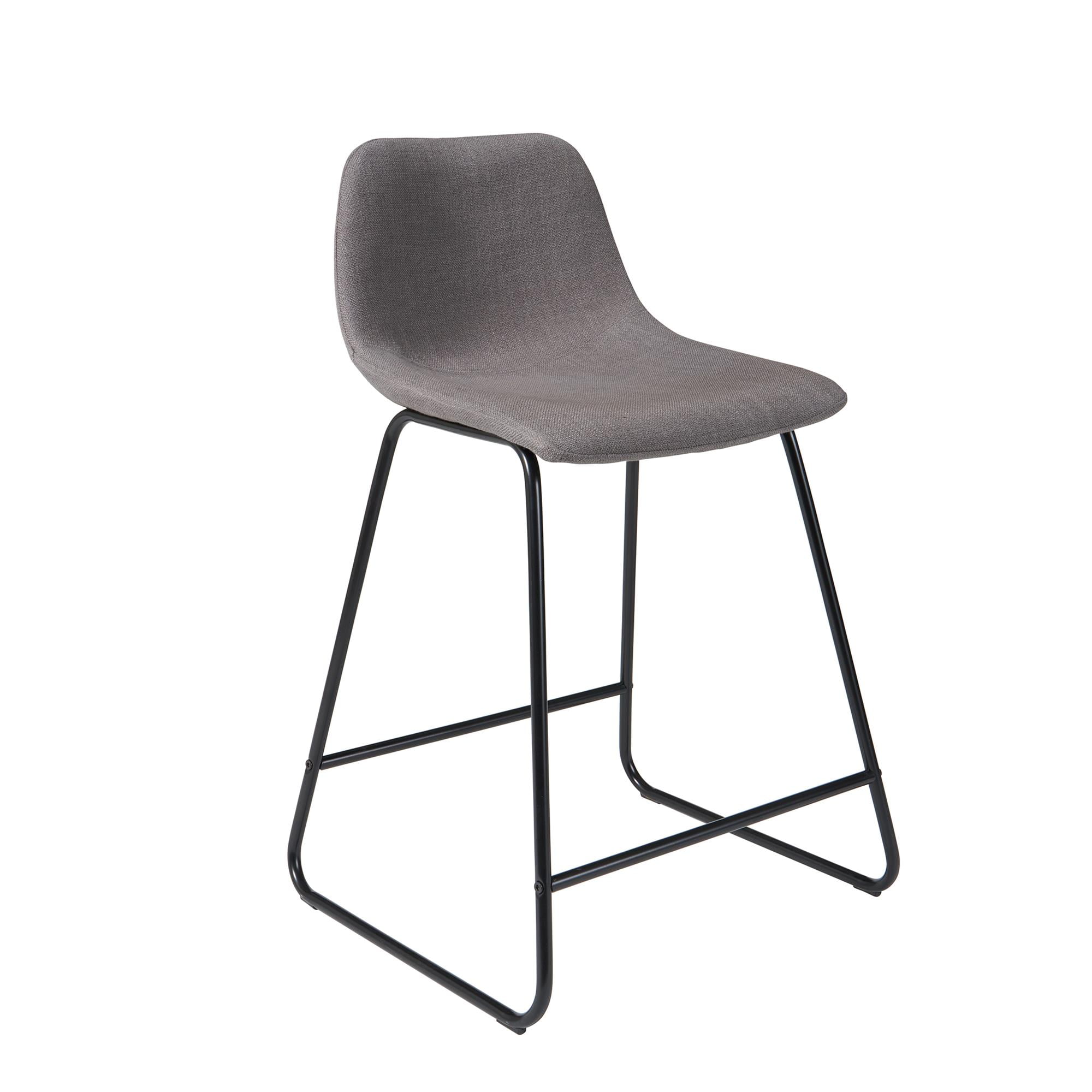 Better Homes & Gardens Farley Scoop Counter Height Stool, Charcoal