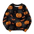 thumbnail image 4 of Mitankcoo Halloween Print Sweatshirt for Girls Long Sleeve Crew Neck Tops Daily Casual Fashion Wear, 4 of 5