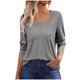 thumbnail image 3 of TaTaai 2026 Fall Women’s Square Neck Crochet Tee Long Sleeve Loose Blouse Casual Solid Color Fashion Top Dots Polyester Daily Shirt Gift, 3 of 9