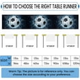 thumbnail image 2 of Soccer Print Table Runner Linen Style 13x90 Inches Rustic Farmhouse Table Runner Kitchen Dining Table Decoration for Wedding Birthday Party Christmas, 2 of 6