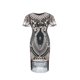 thumbnail image 1 of Vestido de Manga Corta para las Mujeres, Cuello en V Impresión Cubrir, Cómodo Vestido de Verano Casual Sexy para Diario, 1 of 2