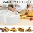 LotFancy 25 Pack White Gable Boxes for Party Favor, Large Treat Boxes with Handles, 9.5 x 5 x 5 ...