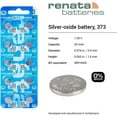 thumbnail image 6 of 4 Renata 373 Button Cell watch 0%Hg Mercury Free Batteries, 6 of 7