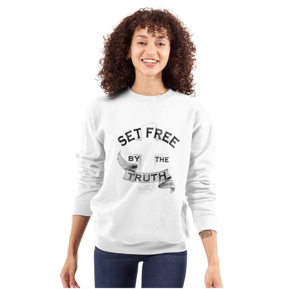 Set Free By Truth Christian Faith Sweatshirt for Men or Women Brisco Brands M