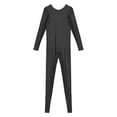 thumbnail image 7 of YONGHS Men's Shiny Glossy Long Sleeve Unitard Full Bodysuit Leotard Jumpsuit Halloween Zentai Black M, 7 of 7