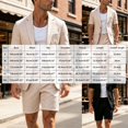 thumbnail image 4 of JFOPQVSM Men's Suit Set 2 Piece Short Sleeve Jacket and Shorts Thin Lightweight Leisure Suit Loose Short Trousers Elastic Waist Casual Summer Suit Streetwear, 4 of 7