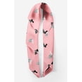 thumbnail image 2 of Bimba Pink Text & Stencil Rabbit Animal Printed Pure Silk Scarf For Hair Neck Head Bandanas For Women 40 x 80 Inches, 2 of 6