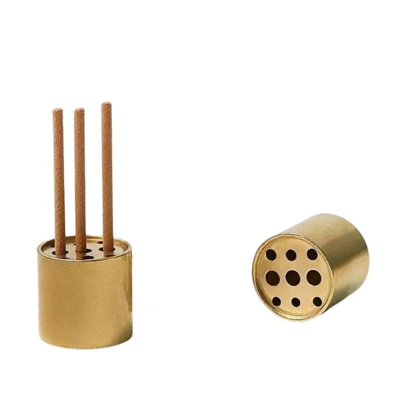 Brass Incense Holder-9 Holes Incense Stick Holder，Perfect for Meditation Yoga Relaxation, Home Decor