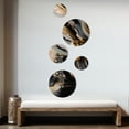 thumbnail image 3 of Designart "Marbled Euphoria Gold and Black II" Abstract Marble Metal Wall Art Set of 5 Piece, 3 of 5