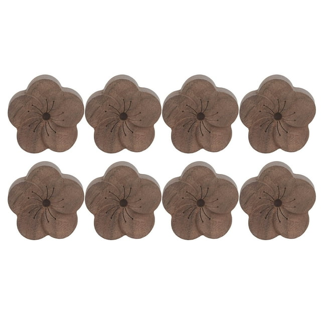 8Pcs Voiture Diffuseur d'Air Désodorisant Fleur en Forme de Conception Simple Facile à Utiliser en Bois Diffuseur de Voiture pour l'Huile Essentielle de Voiture
