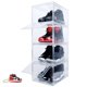 thumbnail image 1 of All Star Box Set de 4 Cajas Para Zapatos Sneakers 100% Transparentes Apilables Apertura Frontal Magnética Resistente Durable | Organizador de Zapatos | Cajas para Tenis | Transparente, 1 of 9