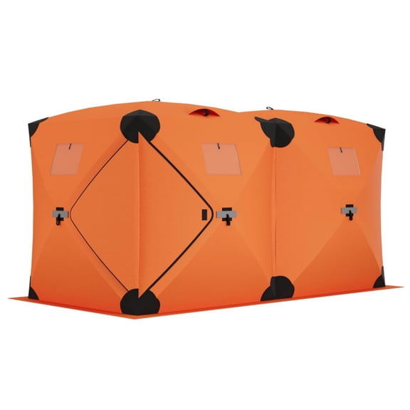 Ladcaser Pop-up Portable Insulated Ice Fishing Shelter Tent, 4-6 Person Capacity Outdoor Tent