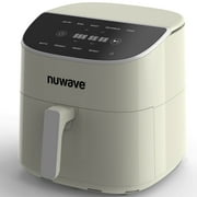 Nuwave Air Fryer Plus, 8QT Airfryer Smart Digital Touchscreen and 50F~400F in Precise 5, 5 Cook Functions, 100 Presets & 50 Memory, Powerful 1800W for Quick and Easy Meals, Cream