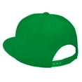 thumbnail image 3 of Classic Snapback Hat Cap Hip Hop Style Flat Bill Blank Solid Color Adjustable Size Kelly Green, 3 of 5