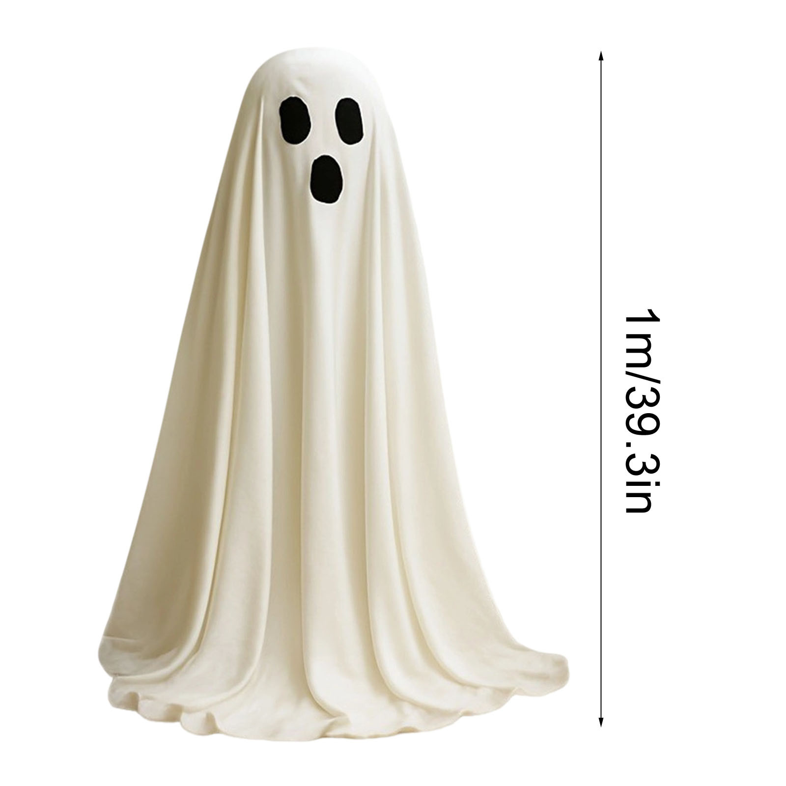 Décorations Halloween Fantômes Lumineux Sur Pied | 2 Pièces, Tissu Blanc 240x260 Cm | Pour Extérieur, Jardin, Terrasse, Maison Hantée