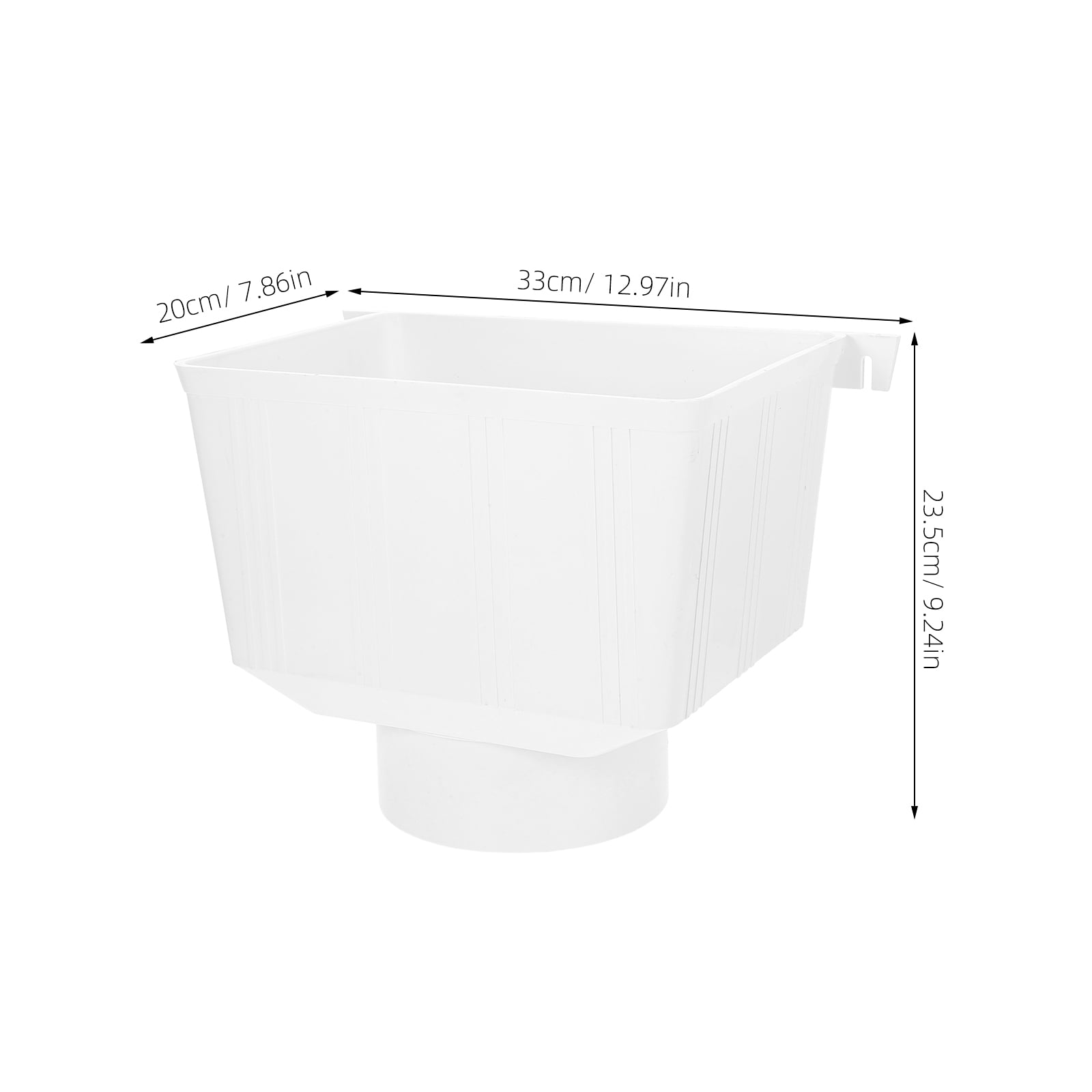 AURARMLET White PVC Rainwater Drainage Pipe, 1 Piece Rainwater Collection System for Home Use and Outdoor Water Management